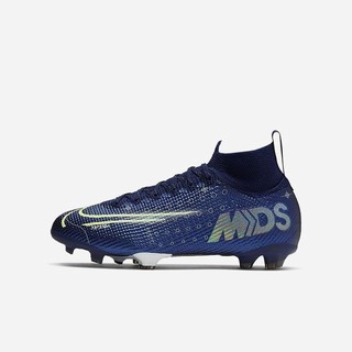 Ghete Fotbal Nike Jr. Mercurial Superfly 7 Elite MDS FG Firm-Ground Fete Albastri Albi Negrii Metal